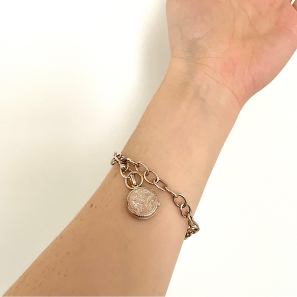 Sterling‎ Silver Locket Charm Bracelet, Stamped .925